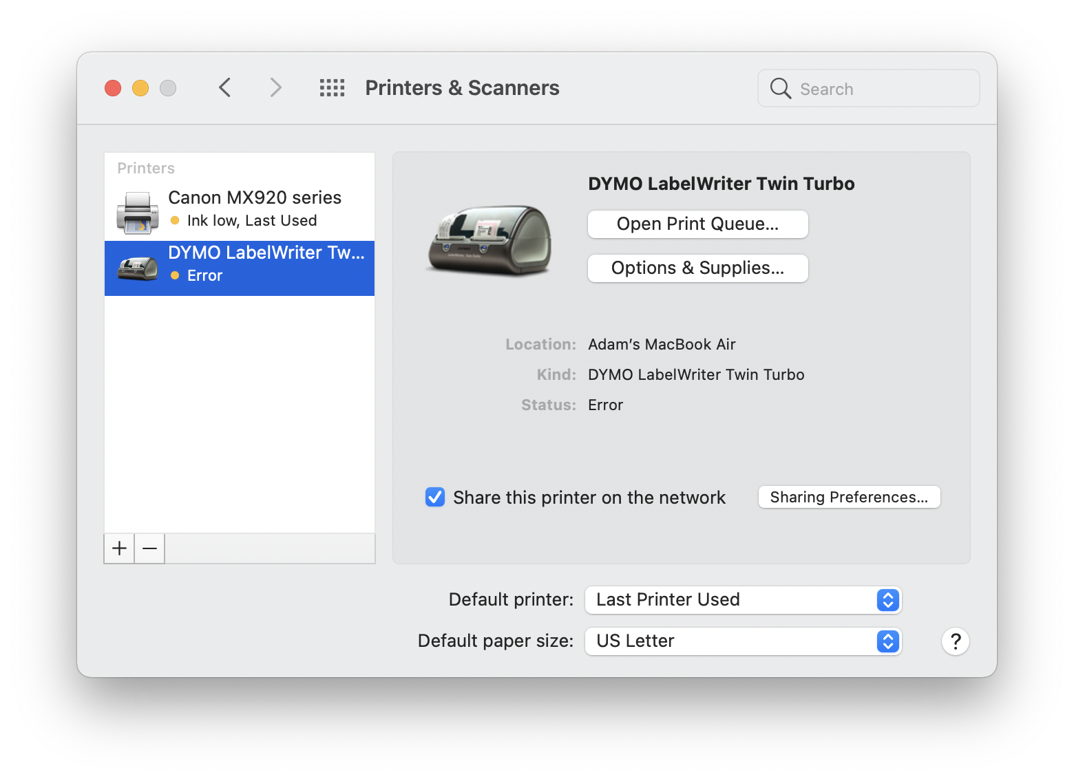 can i dowload a printer driver to my mac for wireless printinng